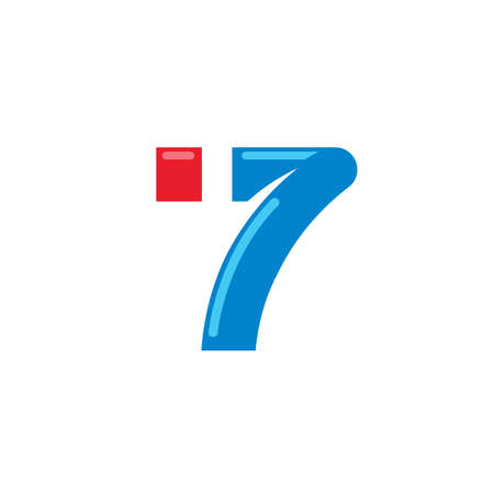 number seven icon vector illustration design template