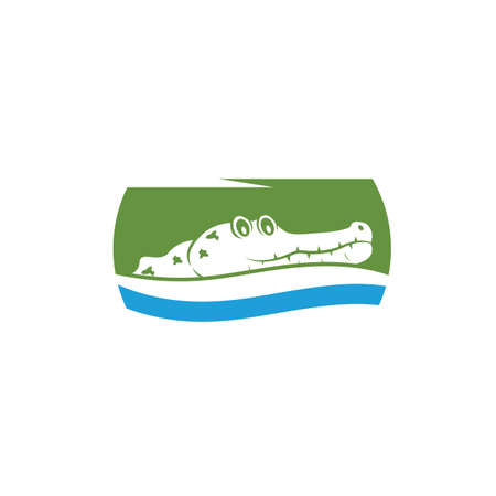 crocodile vector icon illustration design template webのイラスト素材