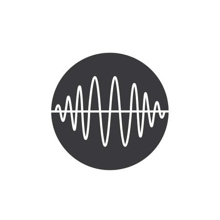 amplitude wave sign vector icon design template