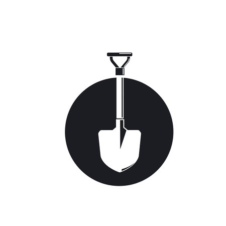 shovel icon vector illustration design templateのイラスト素材