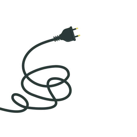 electric cord with tangled cable vector illustration design  templateのイラスト素材
