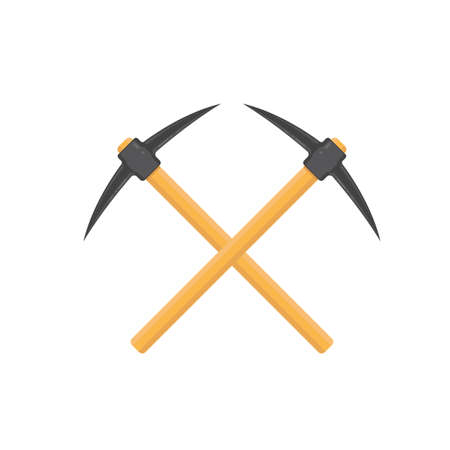 crossed pickaxe vector icon element design template webのイラスト素材