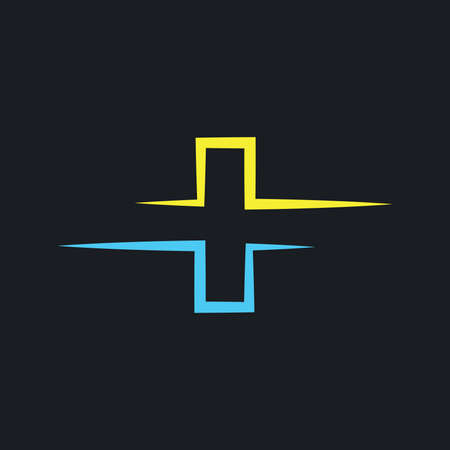 medical cross icon vector illustration design templateのイラスト素材