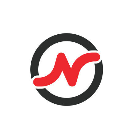 N Letter icon Vector illustration concept design template webのイラスト素材