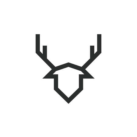 Deer head  ilustration icon vector design templateのイラスト素材