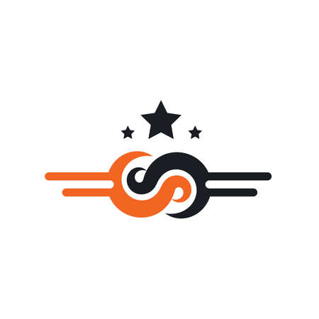 Infinity wing star  icon vector illustration design templateのイラスト素材