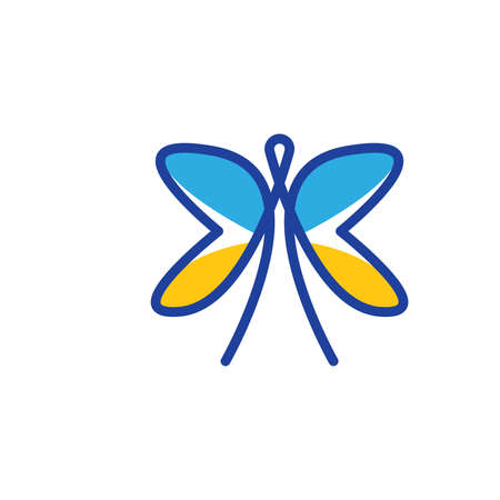 abstract BB letter butterfly concept illustration  design template webのイラスト素材