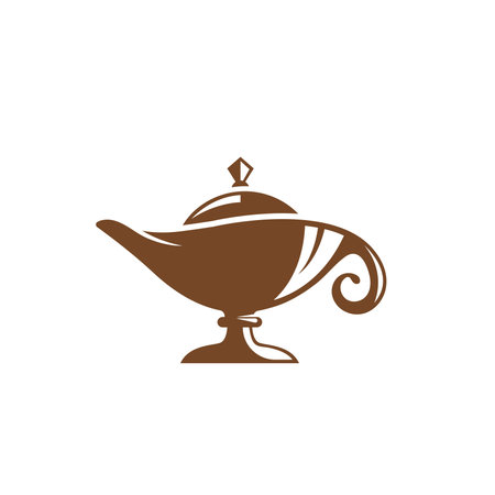 mythology magic pot lamp icon vector illustration concept design templateのイラスト素材
