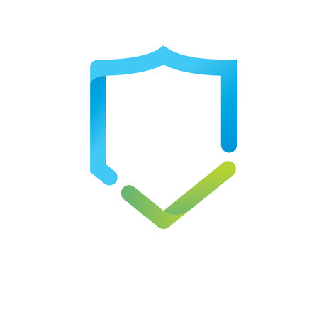 check mark shield vector icon element concept design template webのイラスト素材