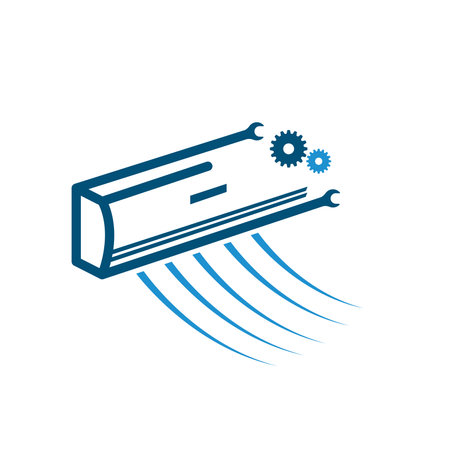 air conditioner repair icon vector concept design template webのイラスト素材