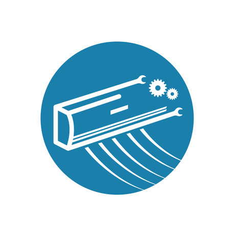 air conditioner repair icon vector concept design template webのイラスト素材