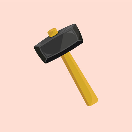 cartoon hammer vector element design template webのイラスト素材