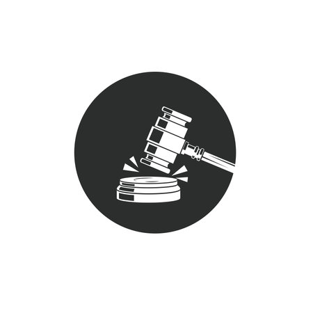 judge's gavel icon vector element concept design template webのイラスト素材