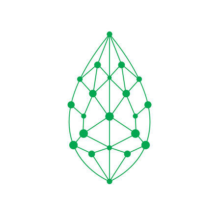 leaf technology icon vector illustration design template webのイラスト素材