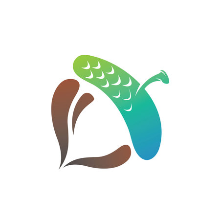 acorn icon vector element concept design template webのイラスト素材