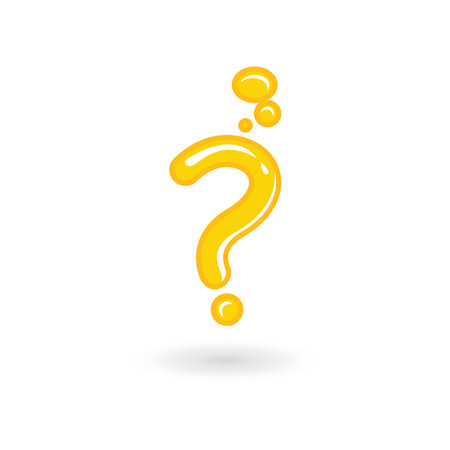 glowing yellow question mark element vector design template webのイラスト素材