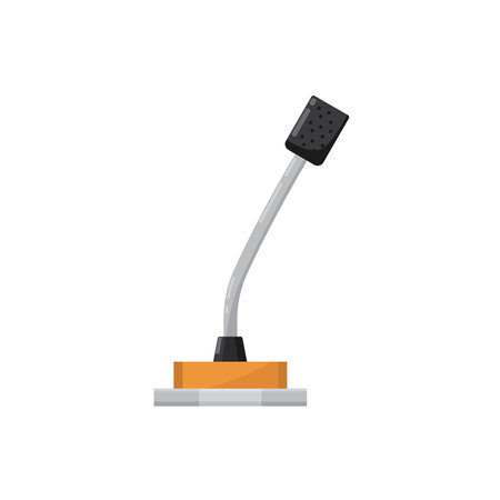 podium microphone cartoon vector element design template webのイラスト素材