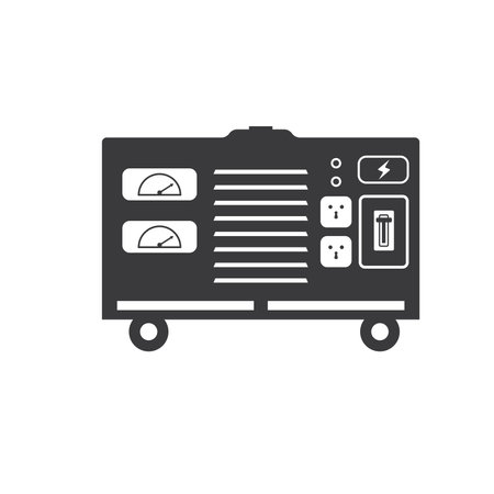 electric generator icon vector element design template webのイラスト素材