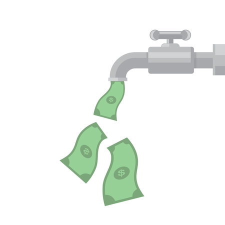 money faucet vector illustration design element conceptのイラスト素材