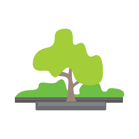 tree park collection vector element design templateのイラスト素材