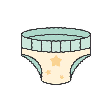 baby boy diapers cartoon vector element design template webのイラスト素材