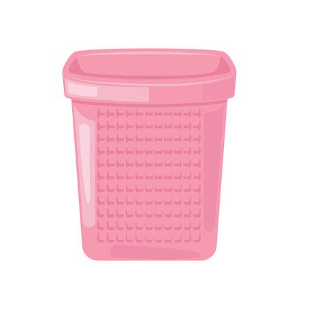 empty dirty clothes basket cartoon vector illustration element design templateのイラスト素材