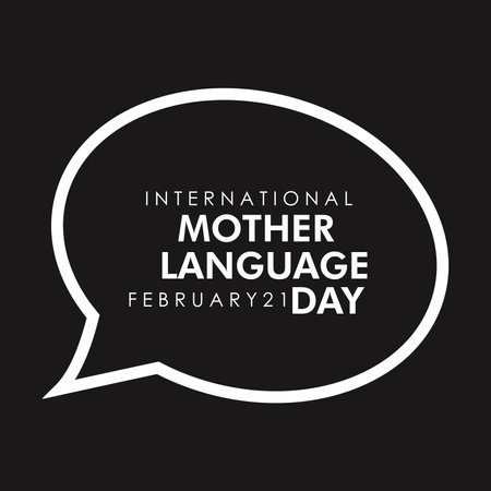 International Mother Language Day. February 21. Background design template.のイラスト素材