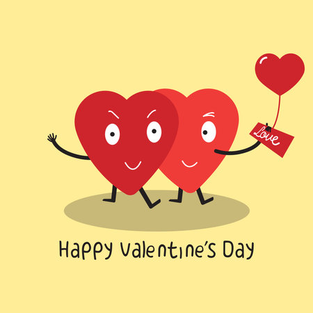 Illustration of love and valentine's day. Valentine's day Vector illustrationのイラスト素材