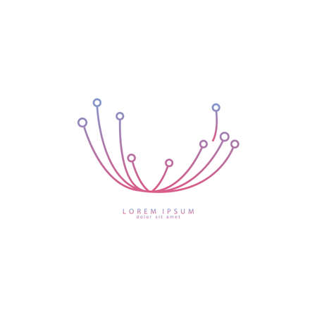 dandelion logo template design. Vector illustrationのイラスト素材