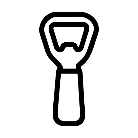 A minimalist vector illustration of a bottle opener.のイラスト素材