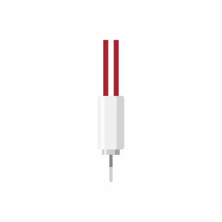 A flat vector illustration of a ceramic power resistor, an electronic hardware component used in...