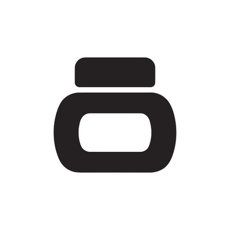 Jar silhouette with empty label space on white isolated background for packaging designのイラスト素材