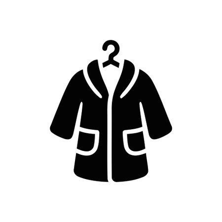 Bathrobe icon simple vector illustration isolated on white background for design use