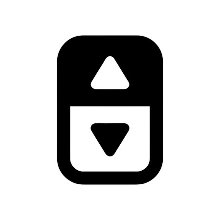 Up down elevator control panel icon featuring prominent directional arrows for selection