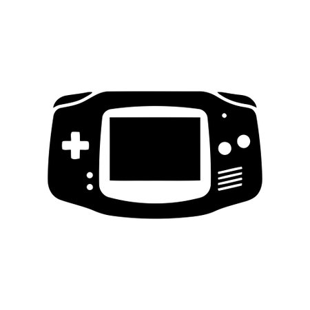 Handheld game console icon showing a classic portable electronic entertainment device with screen...