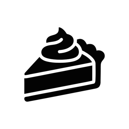 Dessert pie slice featuring creamy topping a sweet treat illustration perfect for menus