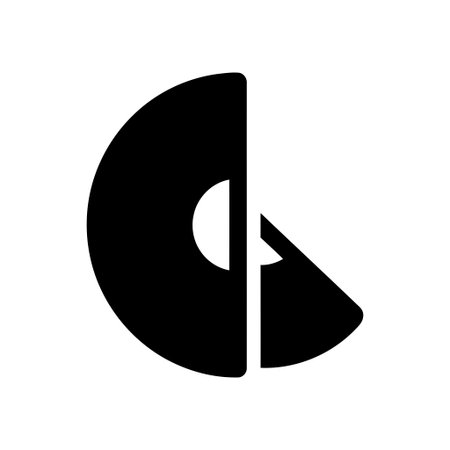 Abstract geometric shape design with modern black and white elements forms a unique visual conceptのイラスト素材