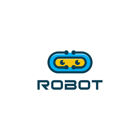 Robot Logo vector Illustration templateのイラスト素材