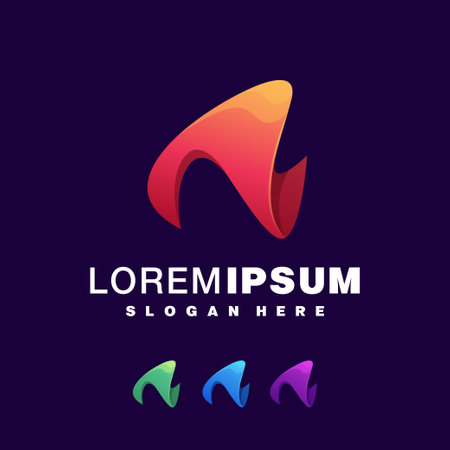 Letter A colorful logoのイラスト素材