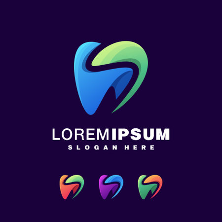 Dental colorful logo designのイラスト素材