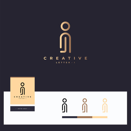 Letter I Logotypeのイラスト素材