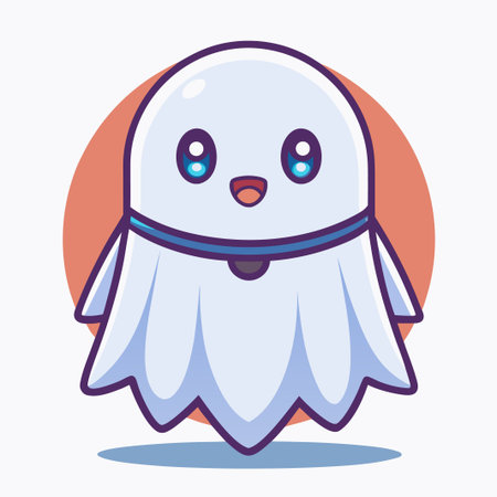 Cute, cartoon ghostのイラスト素材