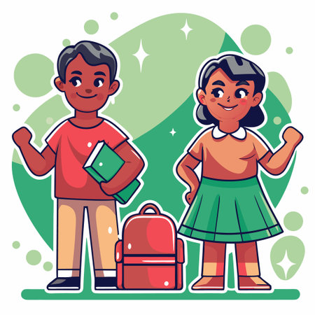 School kidsのイラスト素材