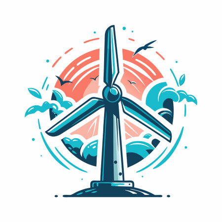 Wind Turbine Graphicのイラスト素材