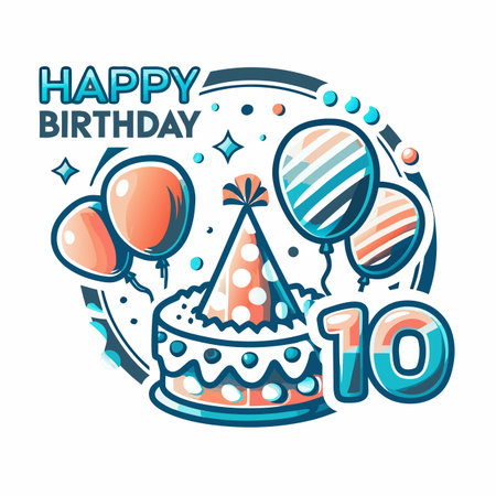 Happy Birthday graphic (2)のイラスト素材