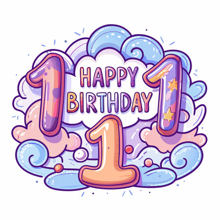 Happy Birthday 1stのイラスト素材