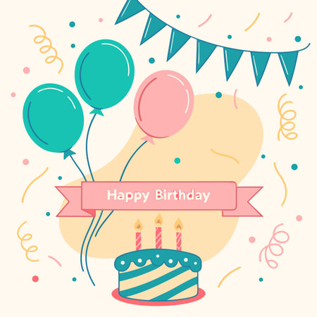 Happy Birthday Card (1)のイラスト素材