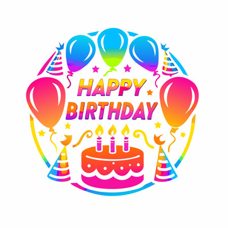 Happy Birthday graphic (1)のイラスト素材