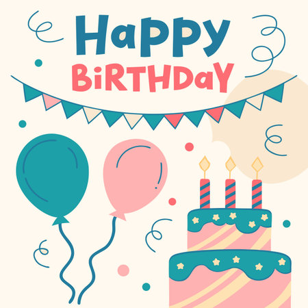 Birthday Greeting Cardのイラスト素材