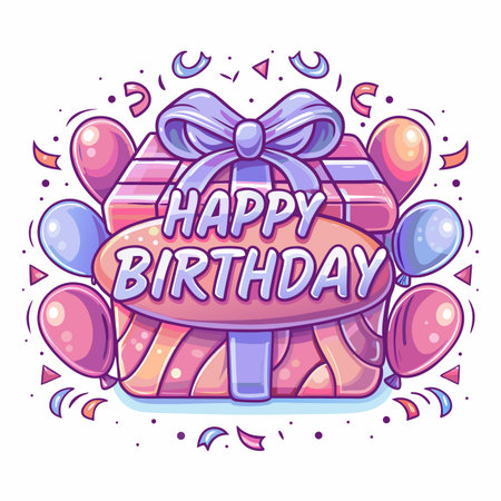 Happy Birthday Gift (1)のイラスト素材